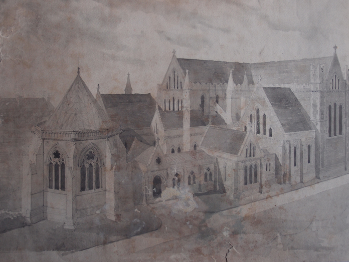Saint Patrick's Cathedral, Dublin 03 – Richard Cromwell Carpenter Drawing